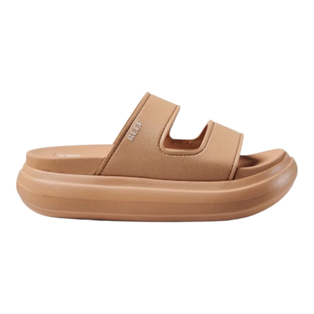 Reef Women's Tan Double-Strap Slide Sandals